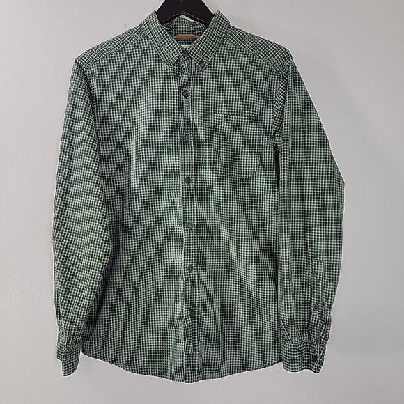 Columbia Men’s Button Down Shirt Medium Green Long Sleeve Outdoor Casual - Picture 1 of 7